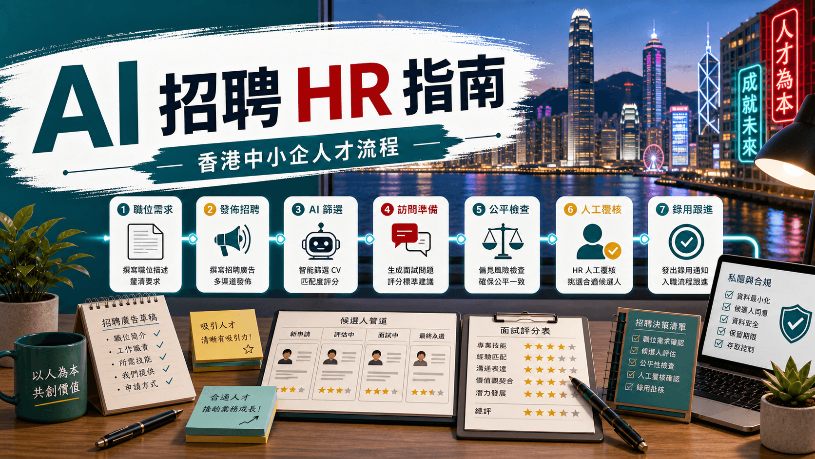 香港中小企用 AI 協助招聘、CV 篩選和面試流程的封面圖