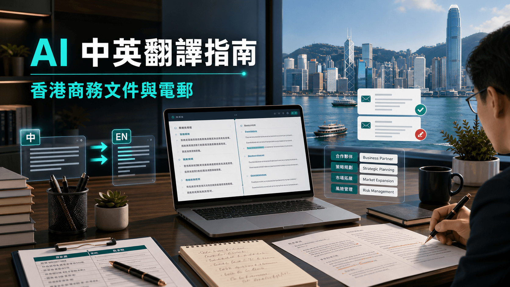 香港商務中英文件和英文電郵使用 AI 翻譯的指南封面圖