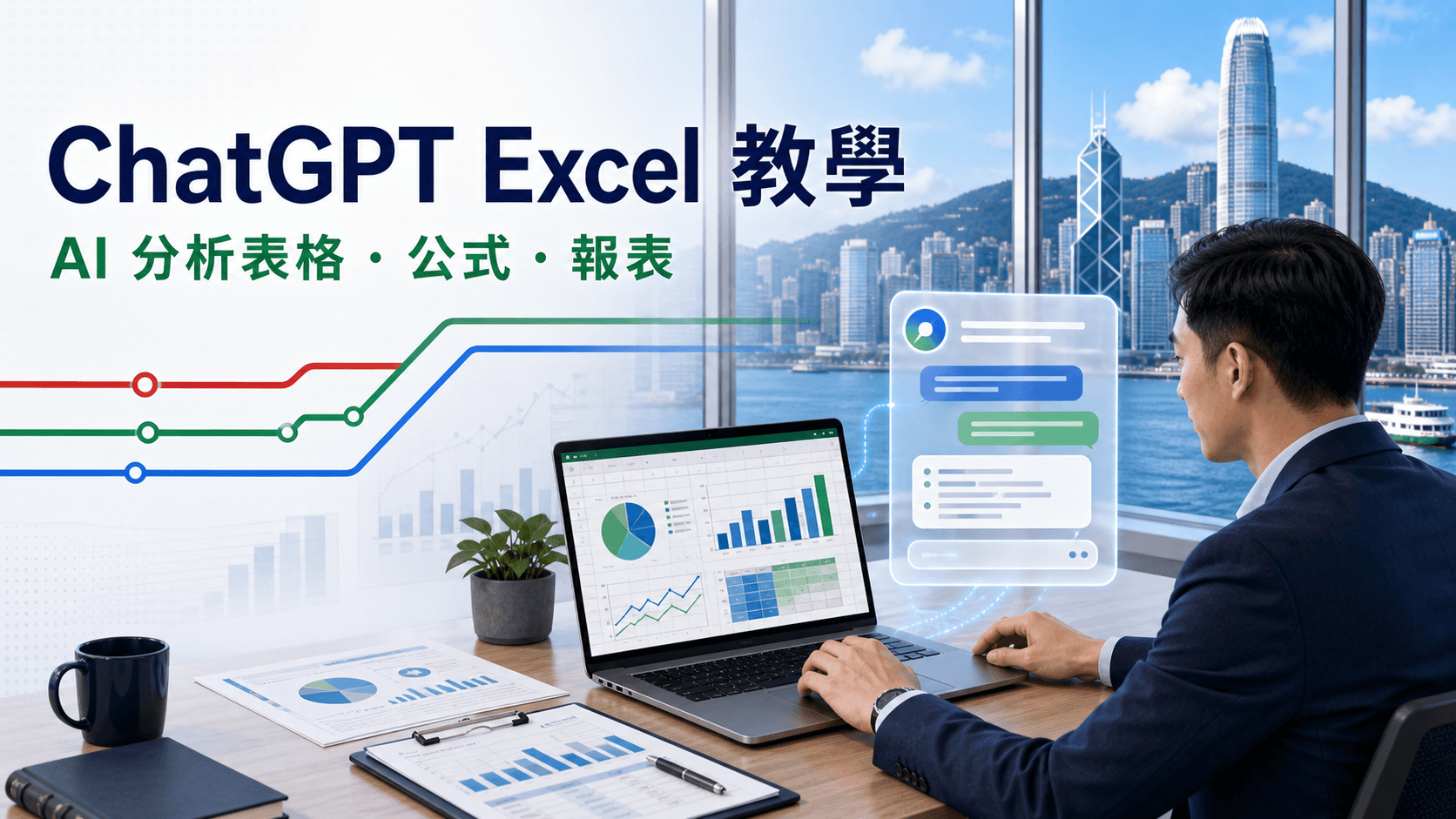 香港辦公室使用 ChatGPT 和 AI 分析 Excel 表格的教學封面