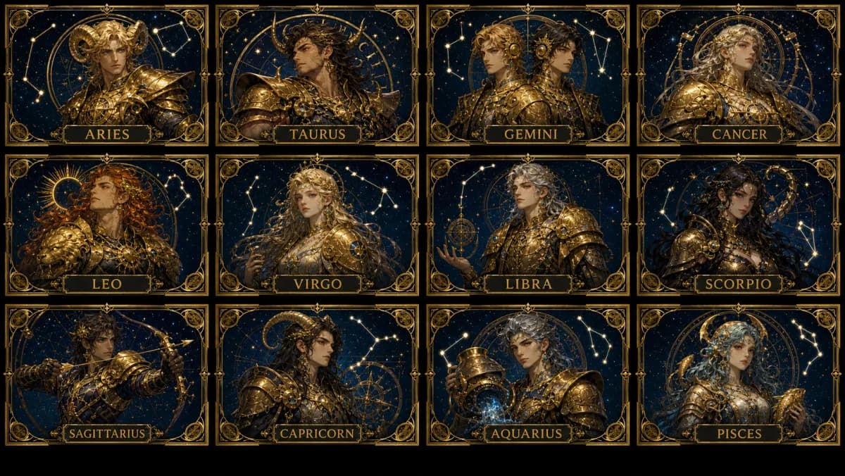 GPT Image 2 Saint Seiya gold saints card grid sample