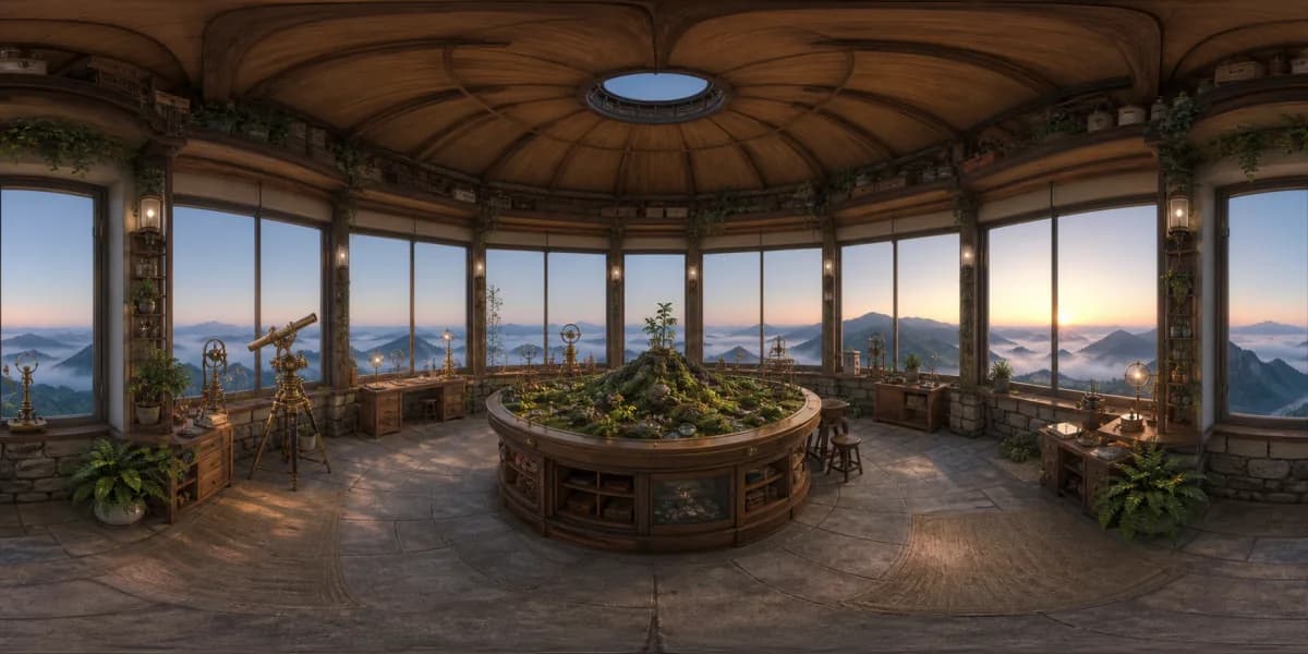 GPT Image 2 360° 等距柱狀投影全景圖範例