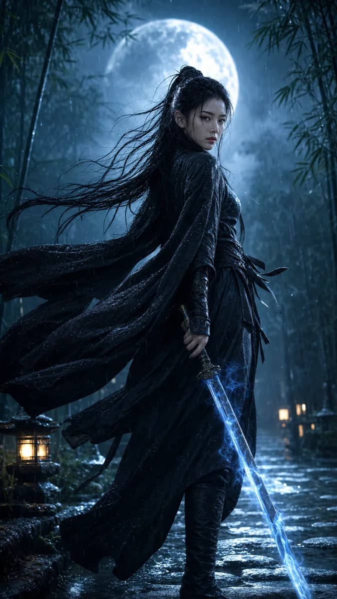 GPT Image 2 vertical wuxia heroine portrait sample