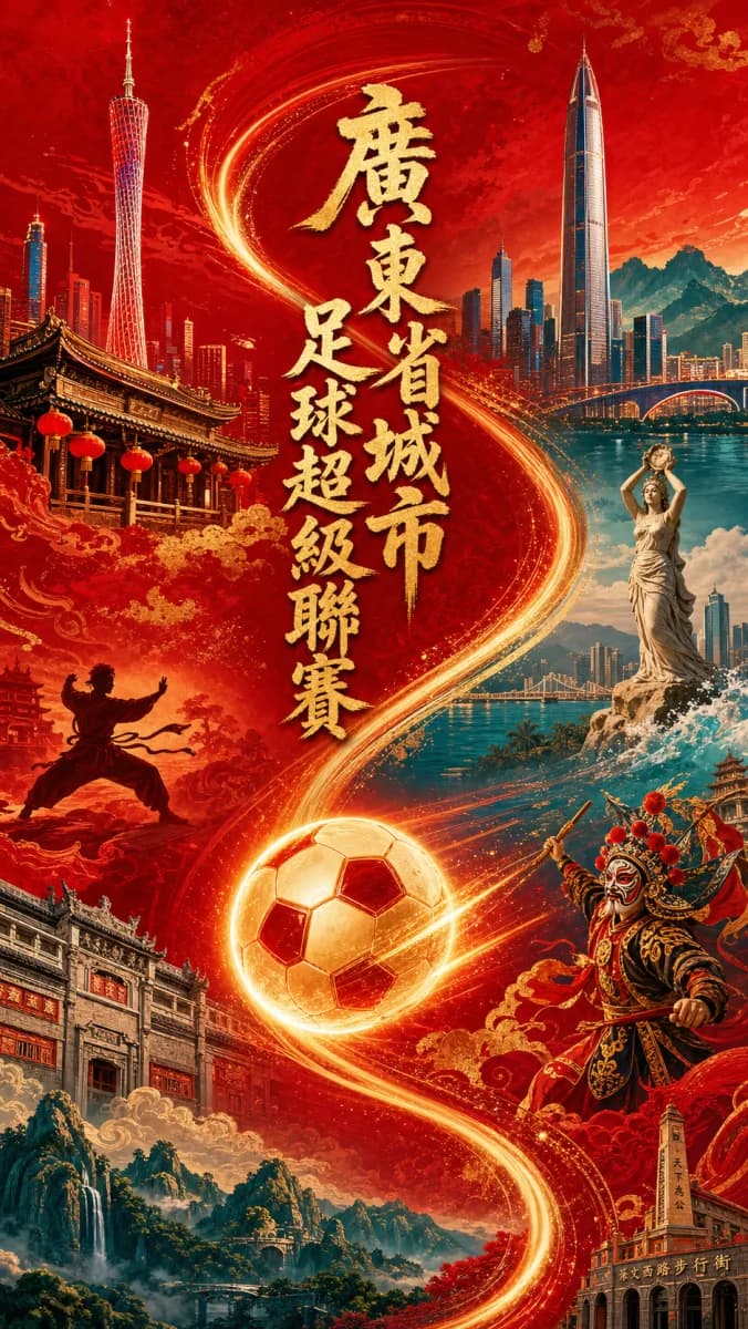 GPT Image 2 廣東超級聯賽邀請海報示例