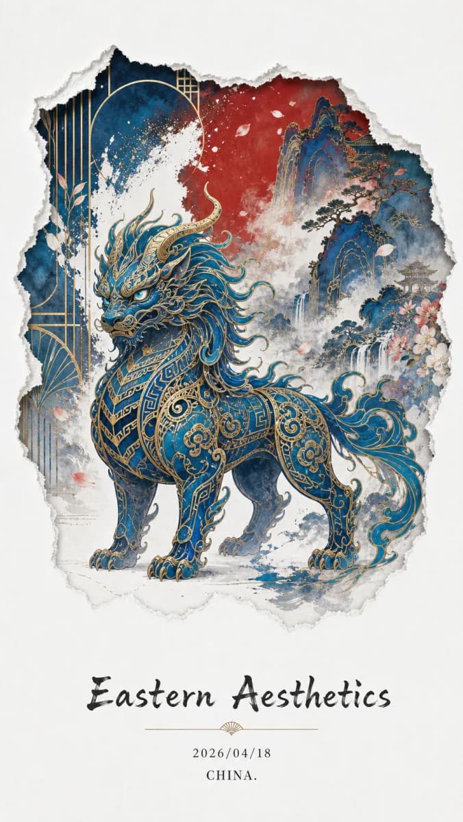 GPT Image 2 窮奇東方美學海報示例