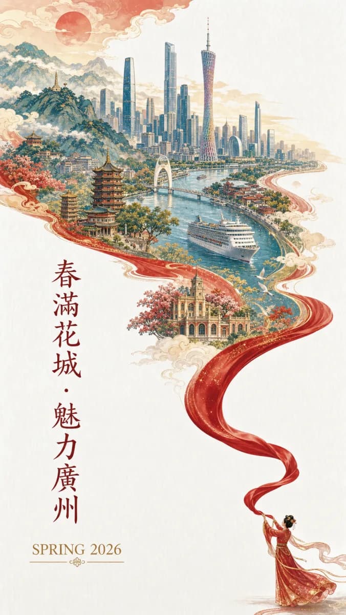 GPT Image 2 廣州春季城市海報示例